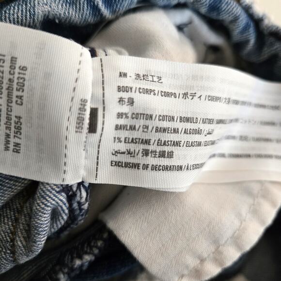 Abercrombie & Fitch 90s Slim Straight High Rise Jeans Size 2 Curve Love - Picture 8 of 8